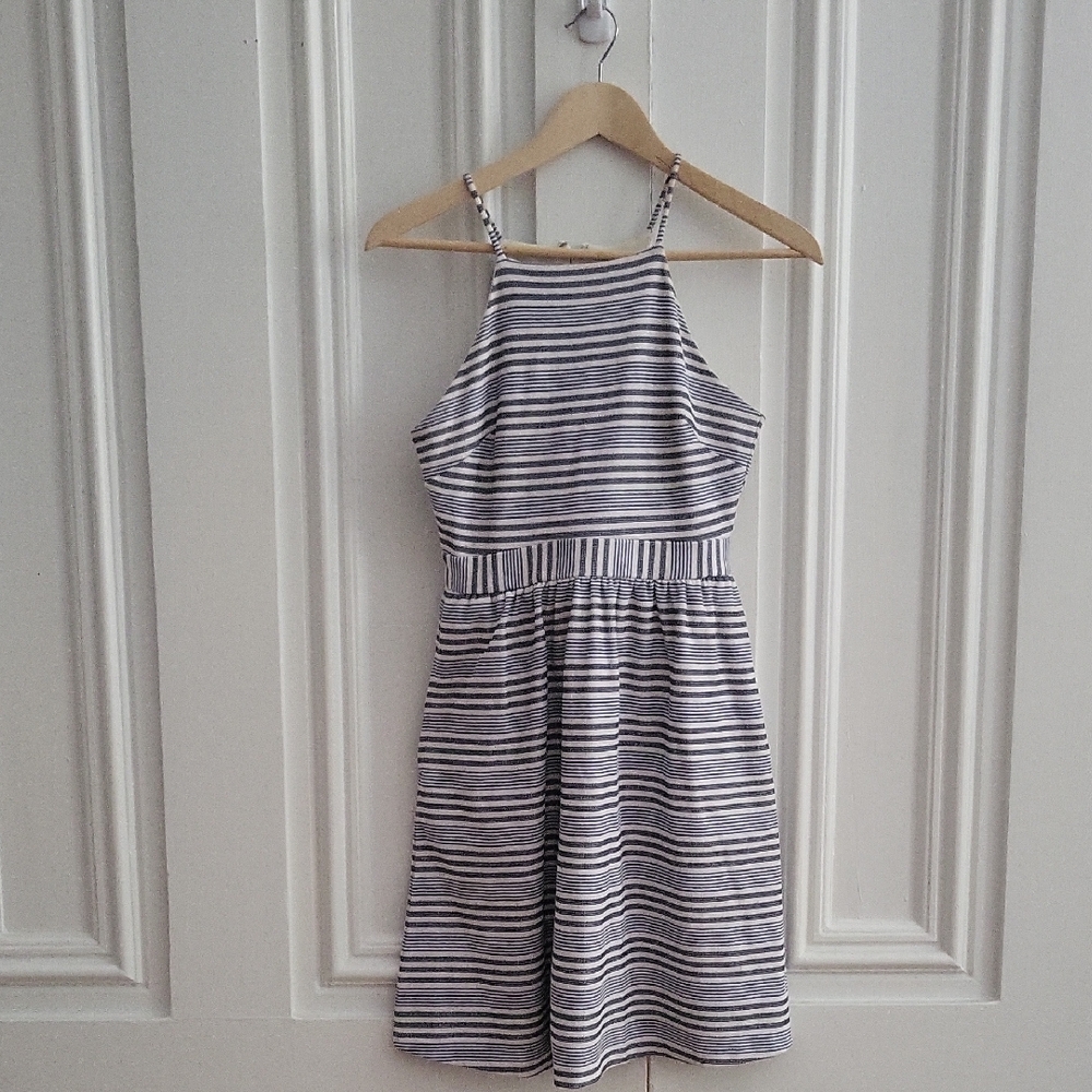Banana Republic Striped Dress in Blue and White